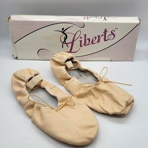 𝅺nib Liberts Split-Sole Leather‎ Ballet Dance Slippers Adult 4M